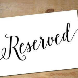 RESERVED for Suzy